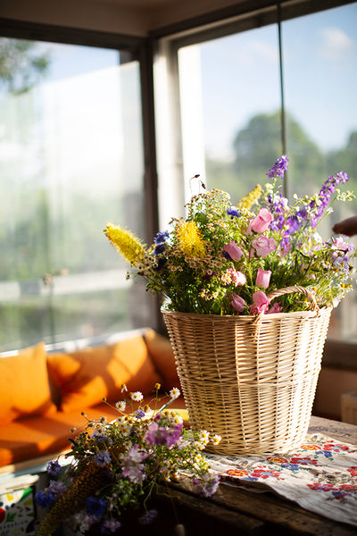 Basket- An  abundance of seasonal flowers